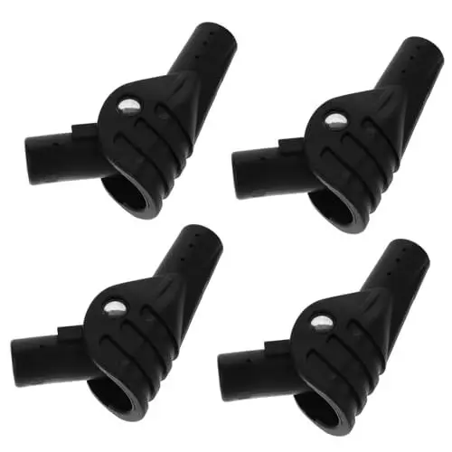 Produktbild: BESPORTBLE 4 Stück Zubehör Für Outdoor-zelte Zelt Reparaturset Selber Machen Zeltadapter Zubehör Für Campingzelte Campingversorgung Zeltstangenverbinder Zelt Faltgelenk Plastik Black