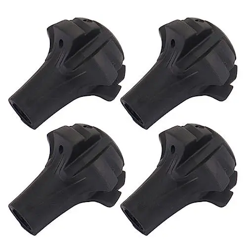 Produktbild: BESPORTBLE 4 Stücke Wanderstöcke Trekkingstöcke Walking Stöcke Gummipuffer Pads Krückenkapsel Gehstock Gummifuß Krücken Aufsätze Spazierstock Kappe Schutzkappe Handstock Puffer