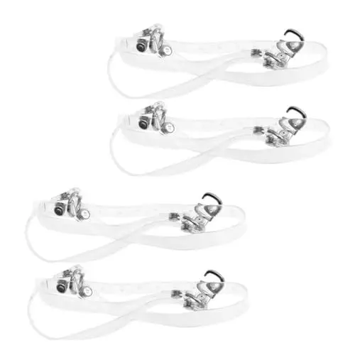 Produktbild: BESPORTBLE 4stücke Klar High Heel Schuh Riemen Ersatz Ankle Straps Frauen Anti-lose Schnürsenkel Tpu Metall Befestigungsband Für Schuhe Schnürsenkel