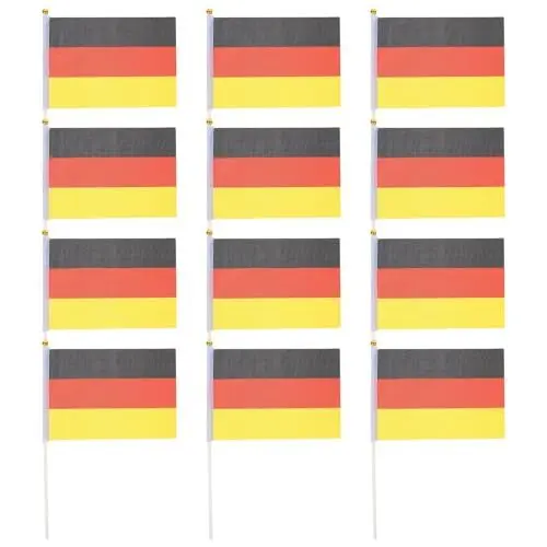 Produktbild: BESPORTBLE 50 Stück Deutsche Flagge Fußballspiel-Handflagge pieces fahne Dekorationen für Handzeichen-Flagge Handgehaltene Nationalflaggen German Flag
