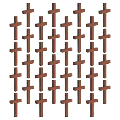 Produktbild: BESPORTBLE 50 Stücke Kleine Holzkreuze Holz Kreuz Anhänger Holz Handwerk Schlüsselanhänger Schmuckherstellung Kruzifix für DIY Halskette Armband Schmuck Zubehör