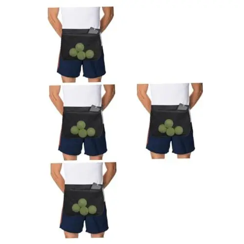 Produktbild: BESPORTBLE 5St Golf-Aufbewahrungstasche Tennisballhalter Taille Tennisballtasche Taille Golfball Tasche Tennis zubehör Pickleball-Tasche Pickleball-Zubehör Tennistaschen Oxford-Stoff Black