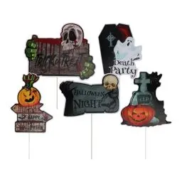 Produktbild: BESPORTBLE 5St Halloween-Karten außerhalb Halloween-Dekorationen Halloween-Magnete halloween atmosphäre halloween poster Wegweiser für Straßenschilder Straßenleittafel Holzstock Colorful