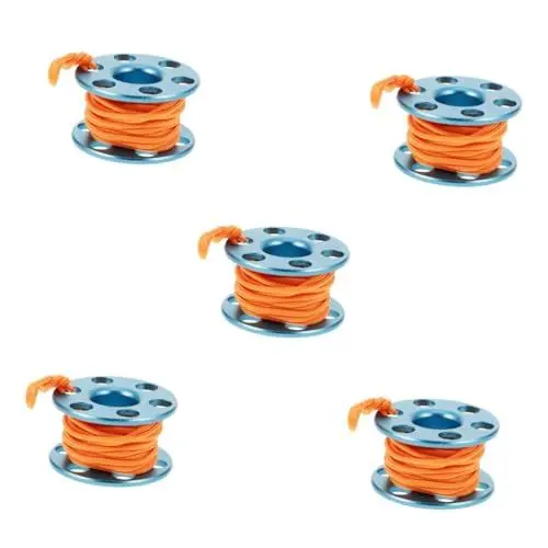Produktbild: BESPORTBLE 5St Tauchrolle kompakte Fingerspule Tauchspule Rolle Fingerrolle zum Tauchen Scuba-Fingerspule Kompakte Tauchspule Fingerspulenrolle Aluminiumlegierung