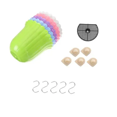 Produktbild: BESPORTBLE 5 STK Wandmontierter Dill-Blumentopf Blumentopfhalter Blumentopf zum Aufhängen plastikblumen im Topf wandhalterung blumentopf Blumenkorb für drinnen Heimdekoration pp Rosa