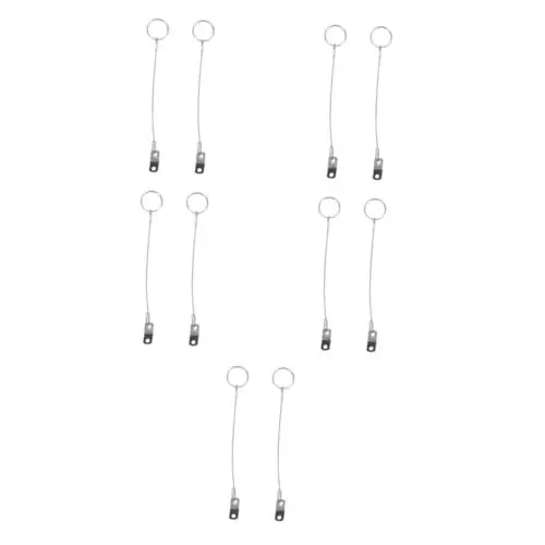 Produktbild: BESPORTBLE 5 Sätze Boxziel Aus Edelstahl Boot Zubehör Bimini-pins Lanyard-Kabel- Edelstahl-Lanyard-kabelhalteseil Bimini-Tops Für Boote Rostfreier Stahl Silver 2 Stück * 5
