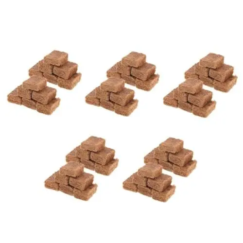 Produktbild: BESPORTBLE 5 Sätze Grillfeueranzünder Starterwürfel Grillen Zündwürfel Grillanzündblöcke Feuerstarter Feuerwürfel Aus Holzkohle Feueranzünderquadrate Für Lagerfeuer Brown Wachs 10 Stück * 5