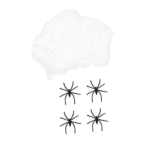 Produktbild: BESPORTBLE 5 Sätze Simulations Spinnennetz Glow-Accessoires Unheimlich Spiderco Halloween-gurtband- Lustiges Spinnennetz Leuchtendes Spinnennetz Halloween-spinnenweben Weiß Plastik