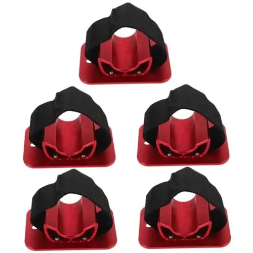 Produktbild: BESPORTBLE 5st Fahrradhalter Fahrradträger Fürs Auto Auto-fahrradträger-clips Befestigungsclips Fürs Auto Auto-Fahrrad-befestigungswerkzeug Halterung Für Autoträger Aluminiumlegierung Rot