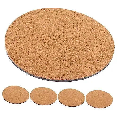 Produktbild: BESPORTBLE 5st Korkunterlage Für Blumentöpfe Runde Korkpflanze Tisch Tablett Bodenpflanzen Rundes Dekoratives Tablett Garten Pflanze Pad Korkplatte Multifunktion Pp-kunststofffolie Topflappen
