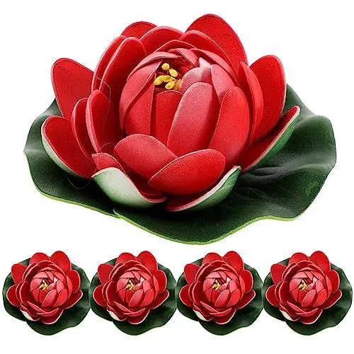 Produktbild: BESPORTBLE 5st Simulation Lotusblatt Lotus Künstliche Lilienblüten Schwimmend Simulation Teichanlage Künstliche Seerosenblätter Gefälschte Lotusblumen Hofdekor Falscher Lotus Aquarium Schaum