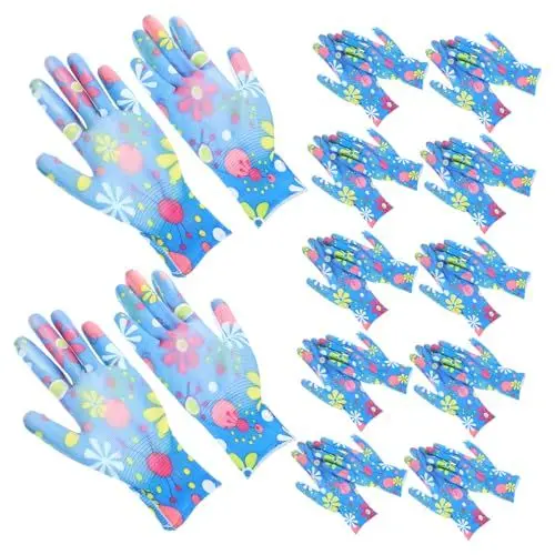 Produktbild: BESPORTBLE 60 Paar Bedruckte Handschuhe Grabwerkzeuge Arbeitshandschuh schützender Fäustling Gartenhandschuhe Schutz elektronische Hilfsmittel Sicherheitsmaske Graben Nylon