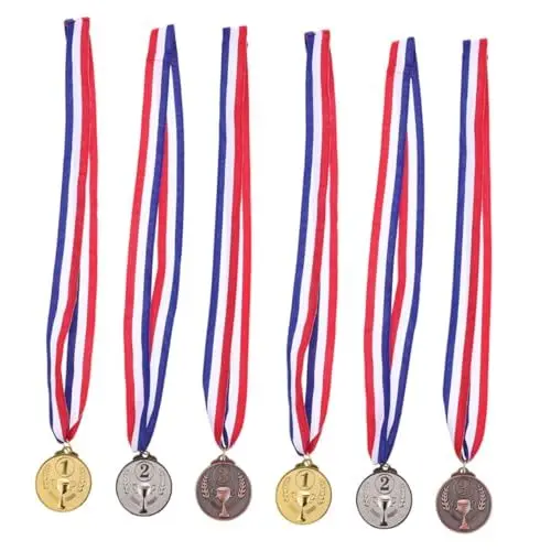 Produktbild: BESPORTBLE Medaillen für Kinder Halloween Silber Bronze Set Lanyards