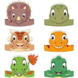 Produktbild: BESPORTBLE 6Stücke Dinosaurier Partyhüte Für Geburtstagsfeier Hüte Papphüte Für Kindergeburtstag Dino Kopfbedeckungen Für Kinderpartys Effekte Requisiten Für Fotos