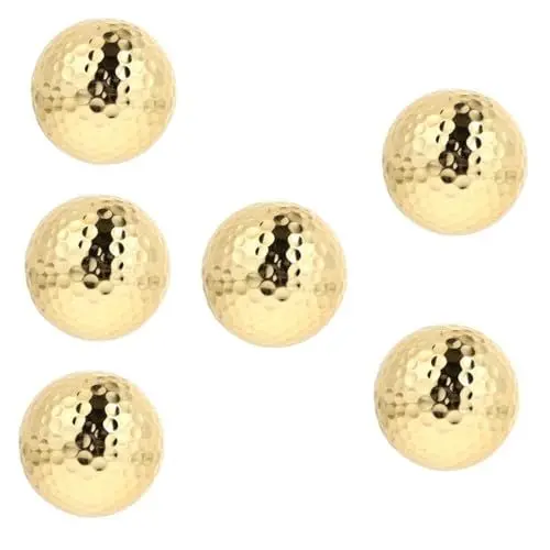 Produktbild: BESPORTBLE 6 STK Golf Goldendoodle-zubehör Werkzeug Spielball Setzen Spielbälle Setzen Übungsball Üben Sie Das Putten Von Bällen Trainingsball Goldener Ball Mann Synthesekautschuk Sport
