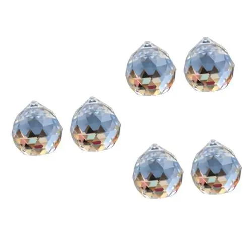 Produktbild: BESPORTBLE 6 STK Pendelleuchte Kronleuchter Kristallanhänger Kristallkugel-anhänger Feng-Shui-Kristalle Prisma Beleuchtung Geäst