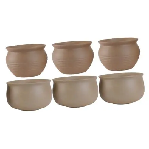 Produktbild: BESPORTBLE 6 STK Vegetarischer Keramik Blumentopf Gartenschmuck Dekorative Blumentöpfe Dekorativer Blumentopf Haushalt Blumentopf Desktop-blumentopf Saftiger Behälter Container Keks