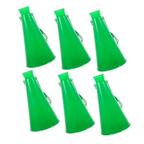 Produktbild: BESPORTBLE 6st Jubelndes Horn Cheerleader-hörner Fußball-jubel-Requisite Sport Jubelt Hörner Jubeln Megaphon Cheerleader-Megaphone Fußballspiele Megafon Laut Hupen Fußballhorn Plastik Green
