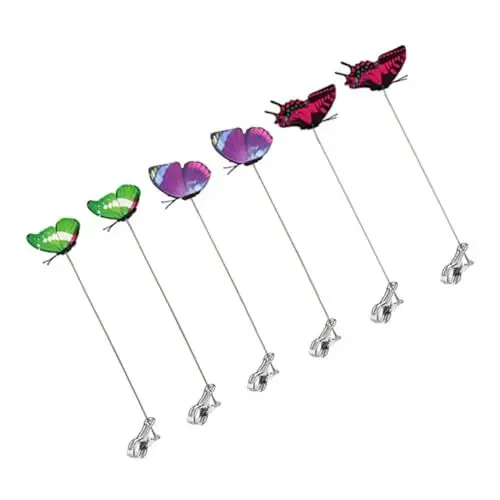 Produktbild: BESPORTBLE 6st Simulierter Schmetterlingsclip Schmetterlings-blumentopfpfähle Schmetterlingspfähle Tierpfähle Im Freien Schmetterlinge Auf Pfählen Riesige Metall Schmetterlingsgarten 3D Riese