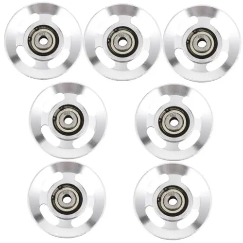 Produktbild: BESPORTBLE 7st Riemenscheibe Aus Aluminiumlegierung Riemenscheiben Lasttragende Riemenscheibe Anheben Hubrad Aus Aluminium Gewichtsrolle Universalkabel Fitness Rad Riemenscheibe Schwer