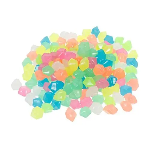 Produktbild: BESPORTBLE 800 Stück Rauten Leuchtender Kies Für Aquarien Leuchtender Dekorativer Stein Für Aquarien Dekoration Kies Dekoration Für Aquarien Kies Im Dunkeln Leuchtender Kies