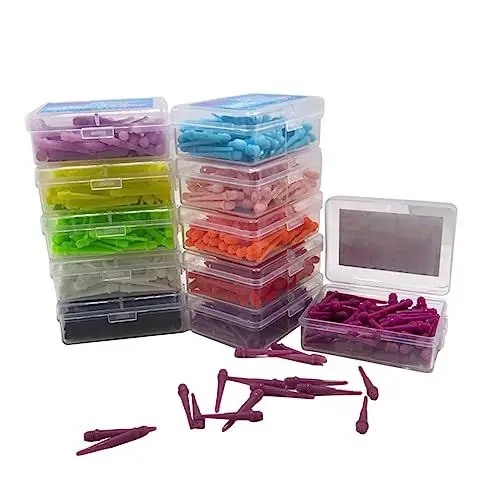 Produktbild: Sosoport Elektronische Dartscheibe 80-Teiliges Kunststoff-Dart-Spielset Lippoint-Spitzen Spitzenpunkte Punkt-Darts Kunststoff-Darts Profi-Set Darts-Schäfte Entferner Dartkopf Dartnadel