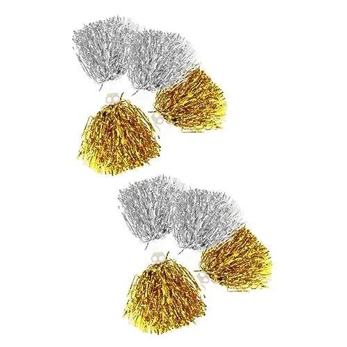Produktbild: BESPORTBLE 8 STK Blumen-Cheerleader-strauß Spaß Beim Jubeln Temperamentvolle Lustige Poms Squad Pompons Goldene Pompons Jubelnde Requisiten Aufführung Pom Das Haustier Kleidung Zubehör