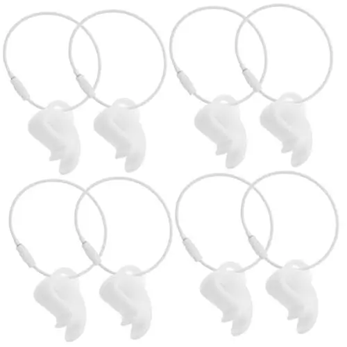 Produktbild: BESPORTBLE 8 STK -Clip Pocket-Flying-disc-Clip Sportscheibenhalter Flugscheibenhalter Kompakte Flugscheibe Für Flugscheibe Flying-disc-klemme Kleiner Plattenträger Weiß Plastik