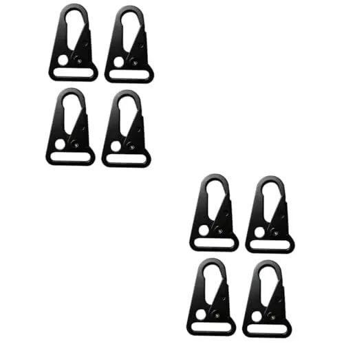 Produktbild: BESPORTBLE 8 STK Kletterkarabiner aus Edelstahl multifunktions schlüsselanhänger multifunktionaler schlüsselanhänger ruckack Schutzkarabiner für Outdoor Schraubverschluss aus Stahl Black
