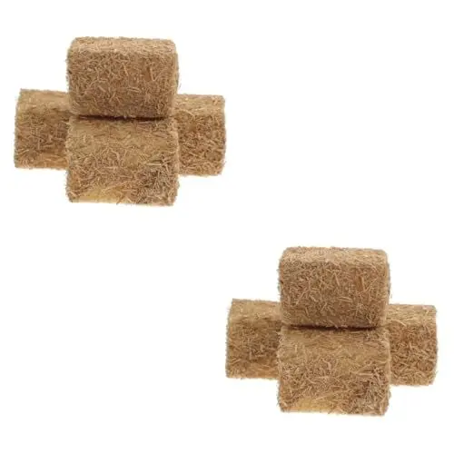 Produktbild: BESPORTBLE 8 STK Mini Heuhaufen Bauernhof-heuhaufen-Ornament Miniaturspielzeug Mini-puppenhaus Puppenhauszubehör Außendekorationen Kunstrasen Outdoor-spielsets Kind Esstisch Leuchtturm Holz
