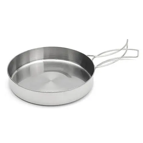 Produktbild: BESPORTBLE 8st Rostfreies Kochgeschirr Zusammenklappbare Geschirrpfanne Edelstahlpfanne Faltbare Wasserflaschen Tragbarer Topfkocher Tragbare Pfanne Feld Ummantelter Wasserkocher