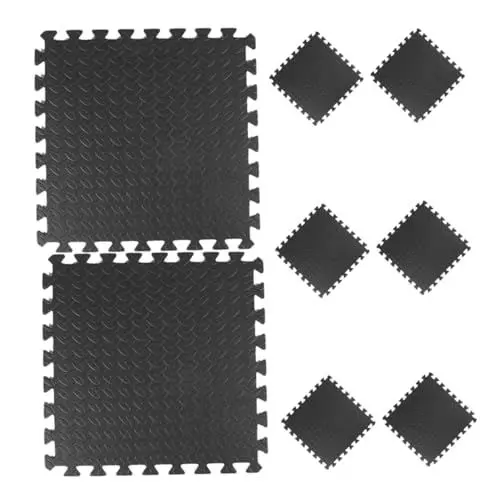 Produktbild: BESPORTBLE 8st Taekwondo-Matte Puzzle-bodenmatte Bodenmatte Für Das Fitnessstudio Puzzlematte Für Den Boden des Fitnessstudios Puzzle-spielmatte Ineinandergreifende Matte Turnmatte Eva Black