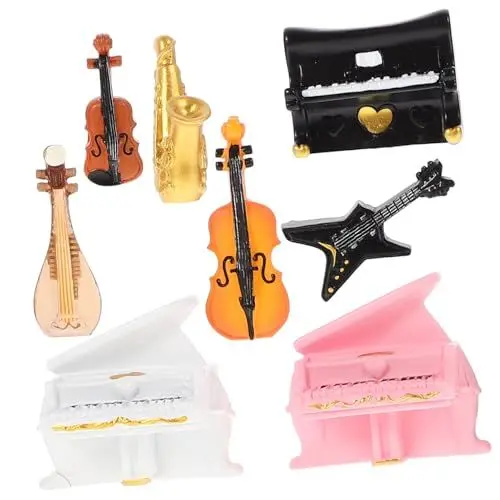 Produktbild: BESPORTBLE 8stücke Miniatur-Instrument Für Puppenhaus Dekoratives Spielzeug Aus Edlen Materialien Realistisches Mini-Instrument Für Gartenbau Verschleißfeste Puppenzubehör
