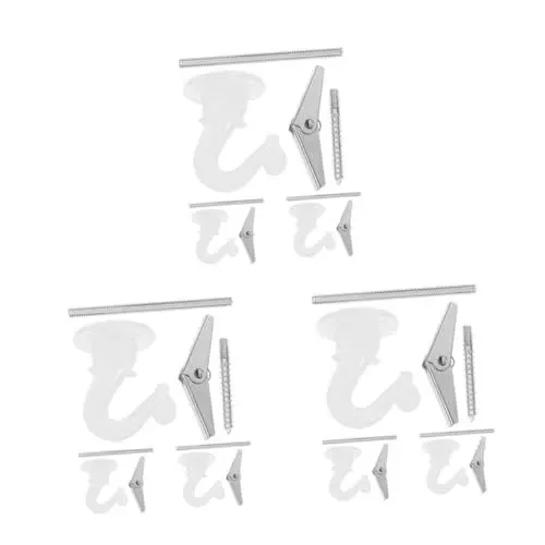 Produktbild: BESPORTBLE 9 Sätze Deckenhaken Schwerlasthaken Swag-Haken Haken für schwere Gegenstände Haken für Wohnräume Haken für verschiedene Umgebungen Deckenklebehaken Deckenanker Zinklegierung