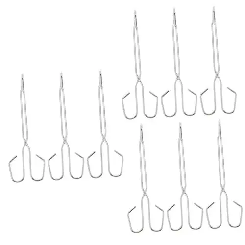 Produktbild: BESPORTBLE 9 Stk Kohleclip tragbarer Grill Zangen-Poker Grillkohlezange Log-Grabber lange Holzpinzette Haushalt Brennholzzange kleine Werkzeuge Grillwerkzeug Holzkohle Eisen