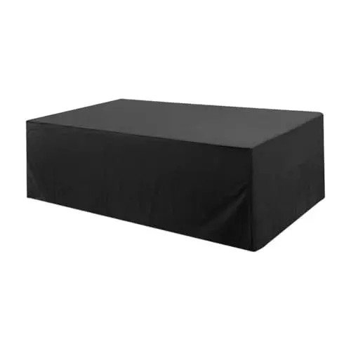 Produktbild: BESPORTBLE Abdeckung Für Terrassenmöbel Gartentischabdeckung Wasserdichtes Gartenm?Bel Abdeckung Schwarz Winddicht UV- ?ndiges Garten ?belsets Abdeckplane Schutzhülle 120x120x74 cm
