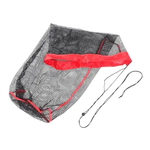Produktbild: BESPORTBLE Angelschutztasche Fischfangbeutel Netzfischkäfig Tragbare Angeltasche Tauchfischnetzbeutel Fischernetz Ersatznetz Angeln Fischnetz Tragbares Angelnetz Fangnetz Black Zinklegierung