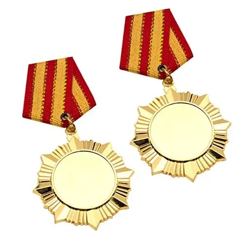 Produktbild: BESPORTBLE Aufkleber 2st Kinder Verleihen Medaillen Spielpreise Leere Goldmedaille Metalle Für Preise Abschluss Goldmedaillen Sportliche Medaillen Wettbewerbsmedaille Angepasst Ehrenmedaille