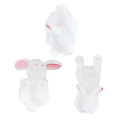 Produktbild: BESPORTBLE Autodekoration 8St Mini-Osterhasenfiguren e Kaninchen aus Wohnkultur Papierbecher Harz Kaninchen-Mikrolandschaft Tier Rasen Modell Dekorationen Kind Zubehör Weiß