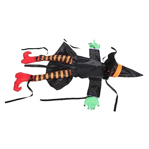 Produktbild: BESPORTBLE Hängende Halloween Hexen Deko Abstürzende Hexe Baumornament Für Gruselige Halloween-feiern Langlebige Und Baumwollmaterialien Baumdekoration Für Drinnen Und Draußen