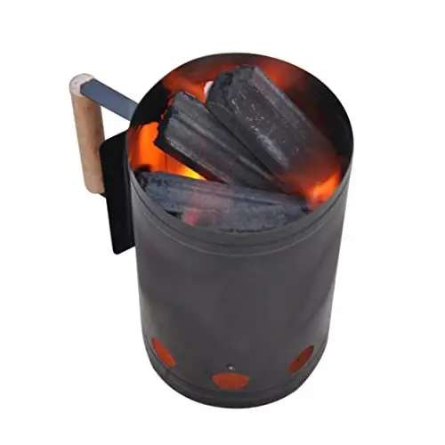 Produktbild: BESPORTBLE Kamin Holzkohlegrill Natürlicher Griff 6-einlass Feueranzünder Wärmeisolierter Grill Carbon Outdoor Camping BBQ