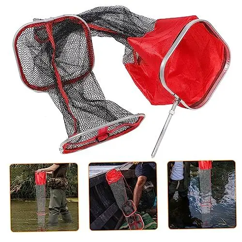 Produktbild: BESPORTBLE Fischernetz Zusammenklappbare Fischnetze Zum Angeln Fischnetz Mit Großer Kapazität Fischortungsnetz Tragbares Fischfangnetz