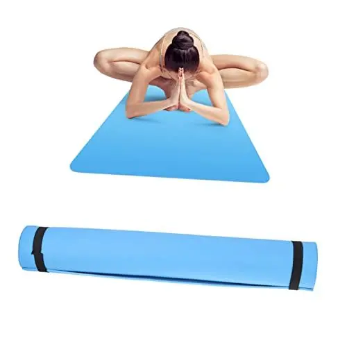 Produktbild: BESPORTBLE Blaue Yogamatte Yoga-Essen rutschfeste Yogamatte Yoga Matte Eva-Yoga-Matte Campingmatte Yogamatte Mit Hoher Dichte Fitnessdecke Draussen Fitnessmatte Gelenkschonende Yogamatte