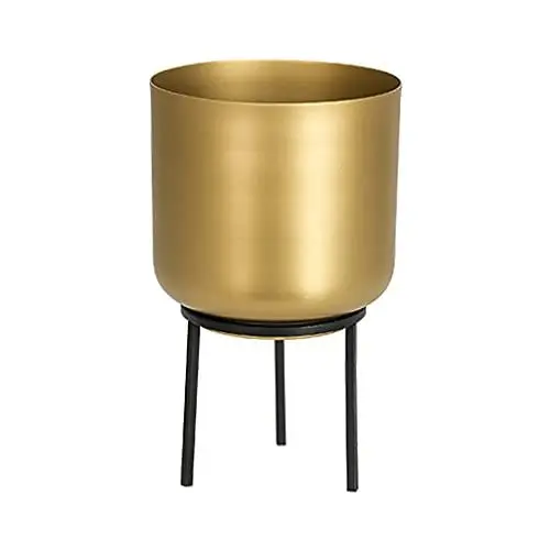 Produktbild: BESPORTBLE Blumentopf mit Beinen Golden Eisen Pflanzentopf Metallbeinen Pflanzkübel mit Füßen Bodenvase Tischvase Blumeneimer Topfpflanze Zimmerpflanze Balkontopf
