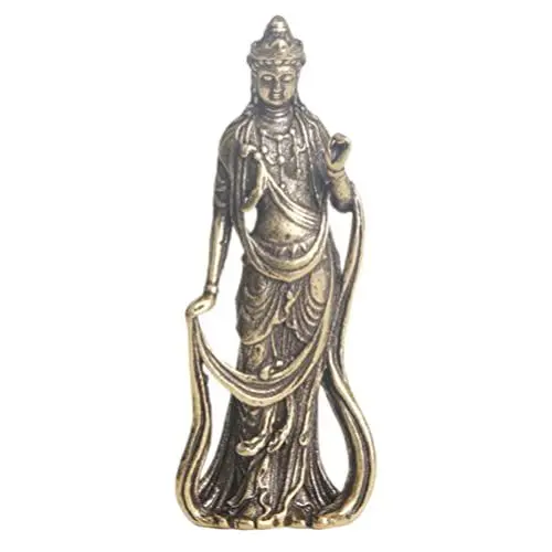 Produktbild: BESPORTBLE Bodhisattva White Tara Statue Göttin des Mitgefühls Und Der Heilung Meditierend auf Lotusthron Buddha Skulptur Östliche Erleuchtung Buddhismus Figur Verzierungen
