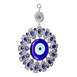 Produktbild: BESPORTBLE Böse Auge Wand Deko Türkische Auge Anhänger Nazar Boncuk Wanddeko Glücksbringer Blaues Auge Wandbehang Zubehör für Auto Rückspiegel Anhänger Kronleuchter Fenster Deko