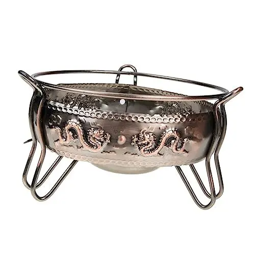 Produktbild: BESPORTBLE Camping-holzkohlegrill Camping-gaskocher Campinggrill Camping-rucksack Holzofen Gasherd Im Freien Außengrill Basis Für Alkoholkocher Drinnen Grillen Raffiniertes Eisen Topf Tragbar