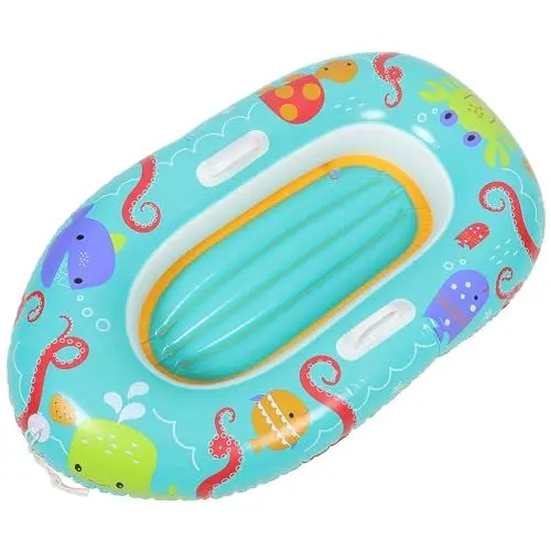 Produktbild: BESPORTBLE Aufblasbares Marineboot Für Junge Mädchen Süßes Schlauchboot Aus PVC Wasserspielzeug Mit Handlauf Für Kleinkinder Schwimmbadboot Und Poolartikel Kleines Boot Für Pool Und