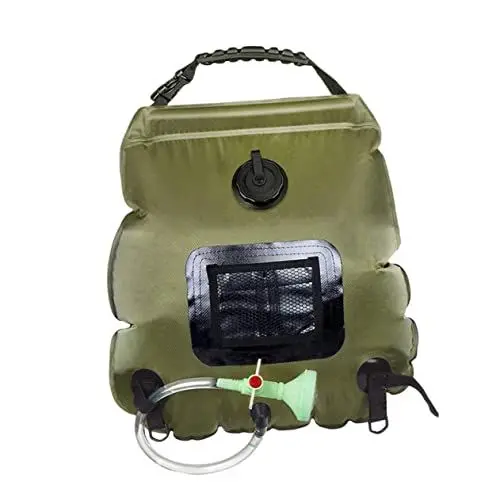 Produktbild: BESPORTBLE 20L Camping Duschbeutel Tragbarer Solar Wassertank Für Outdoor Aktivitäten Mit Duschdü Ideal Für Wandern Camping Strand Und Reisen Olive