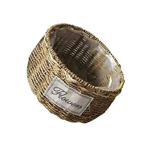 Produktbild: BESPORTBLE Woven Blumentopf Handgefertigter Blumentopf Aus Strapazierfähigem Material Kreatives Design Für Blumenliebhaber Für Zuhause Und Garten ø